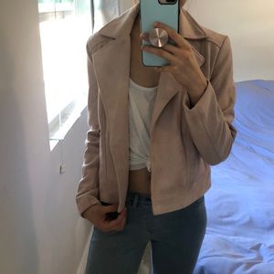 💫 Philosophy Pink Suede Faux Leather Jacket XS
